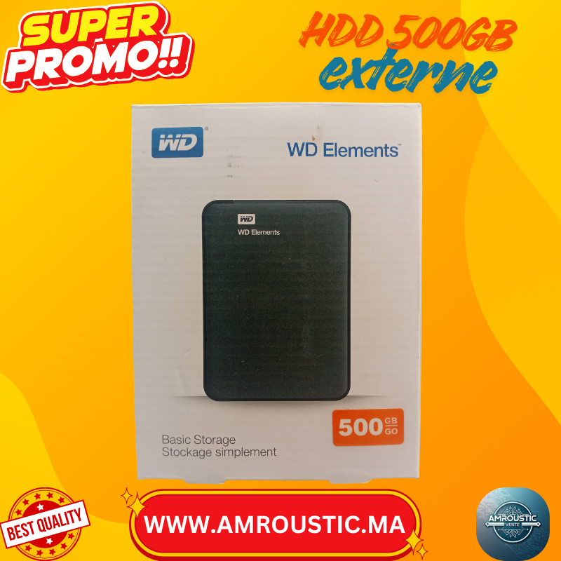 Disque Dur Externe 1 To / 500 GB