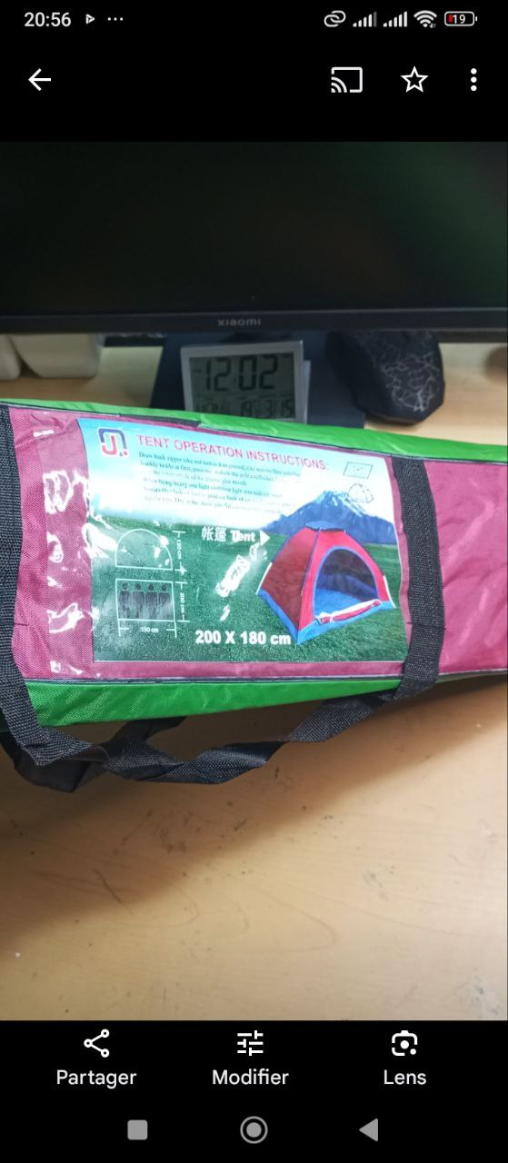 Tente camping 200cm x 180cm