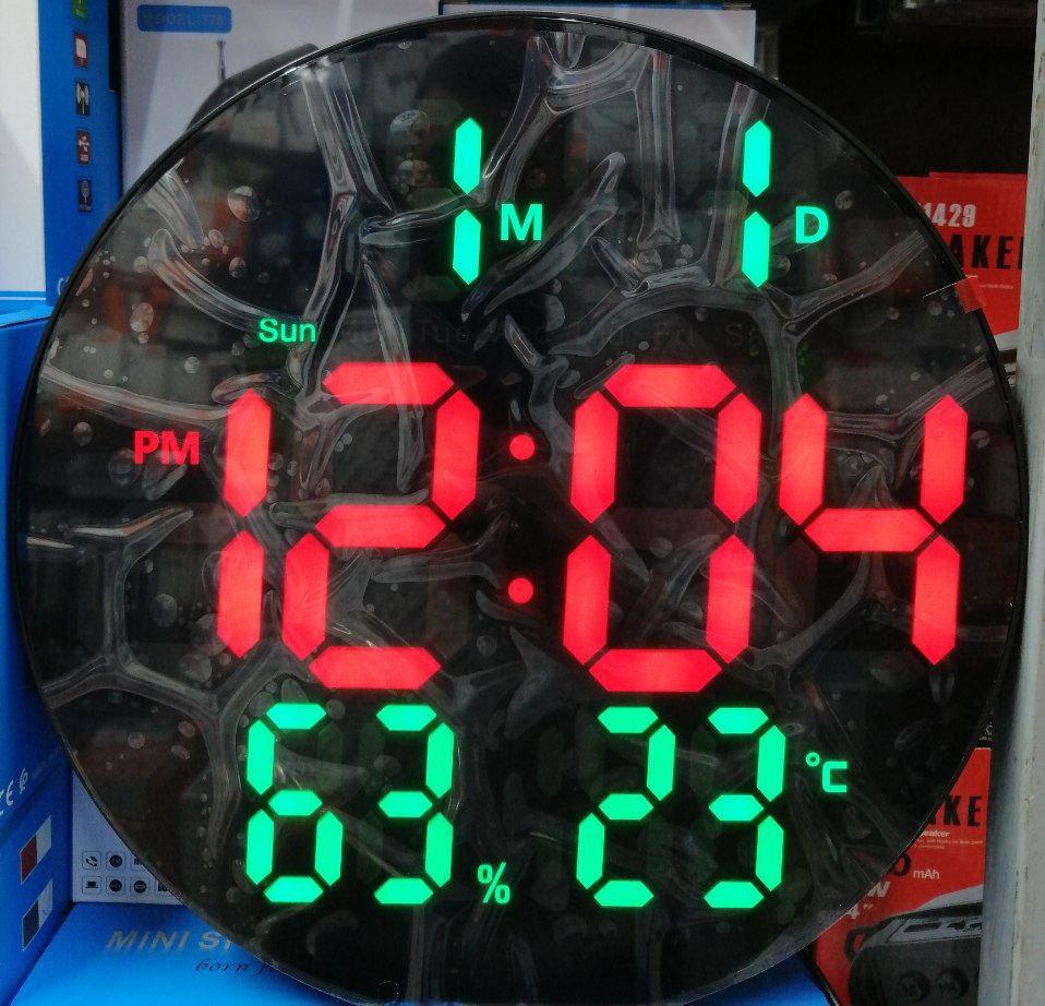 Horloge ronde murale numérique