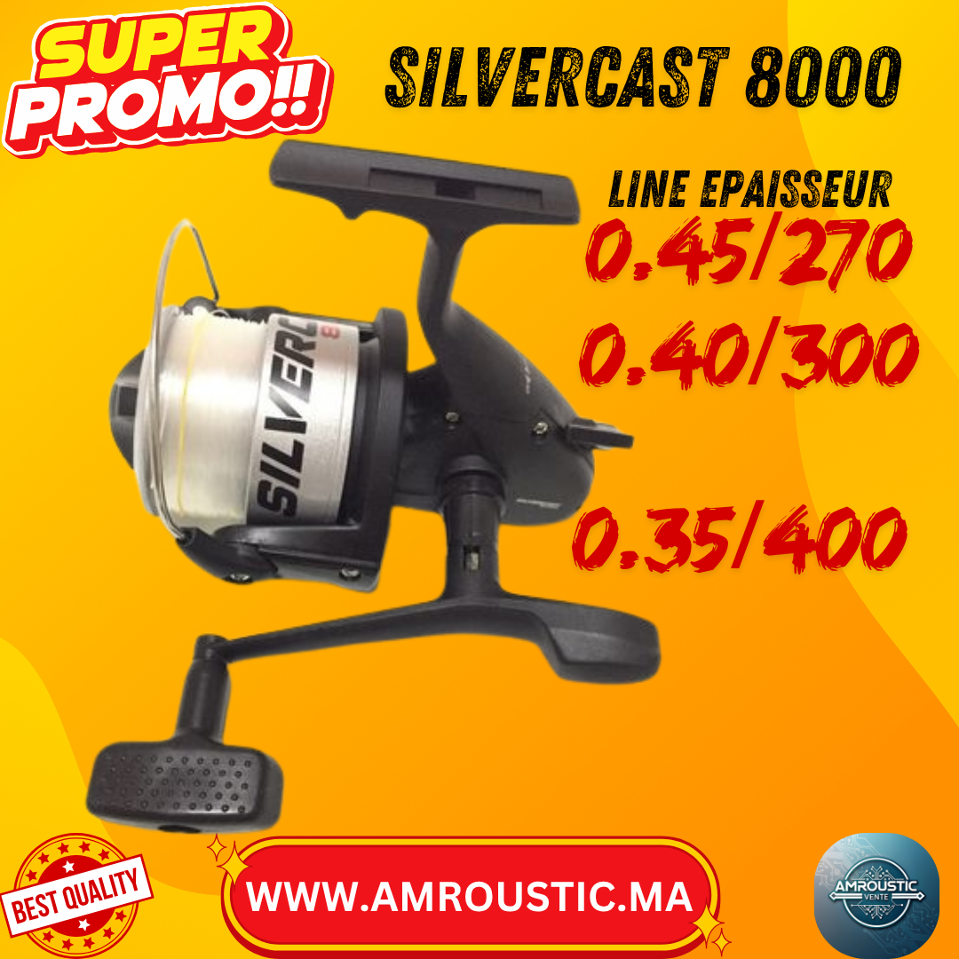 Moulinet Mitchell Avocast 8000 – Édition Noire, Bobine Fixe Robuste