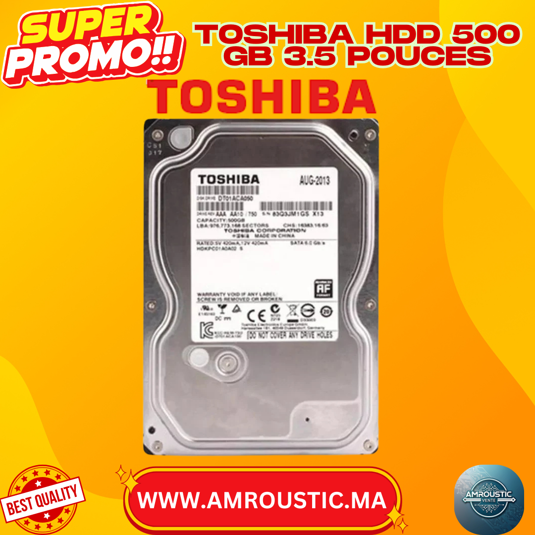 Toshiba HDD 500 GB 3.5 POUCES