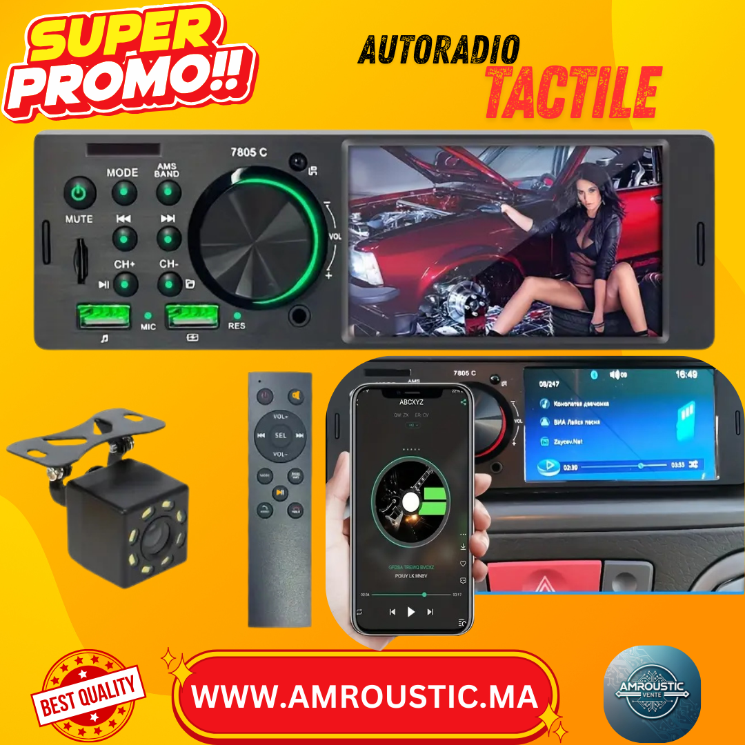 Autoradio 1DIN tactile wireless