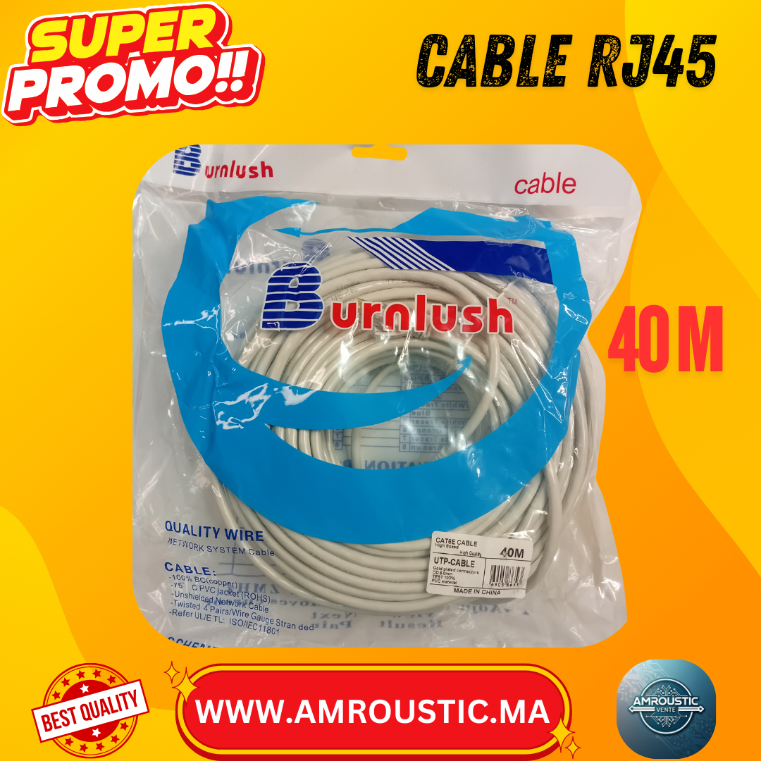كابل RJ45 CAT6 بطول 30 مترًا
