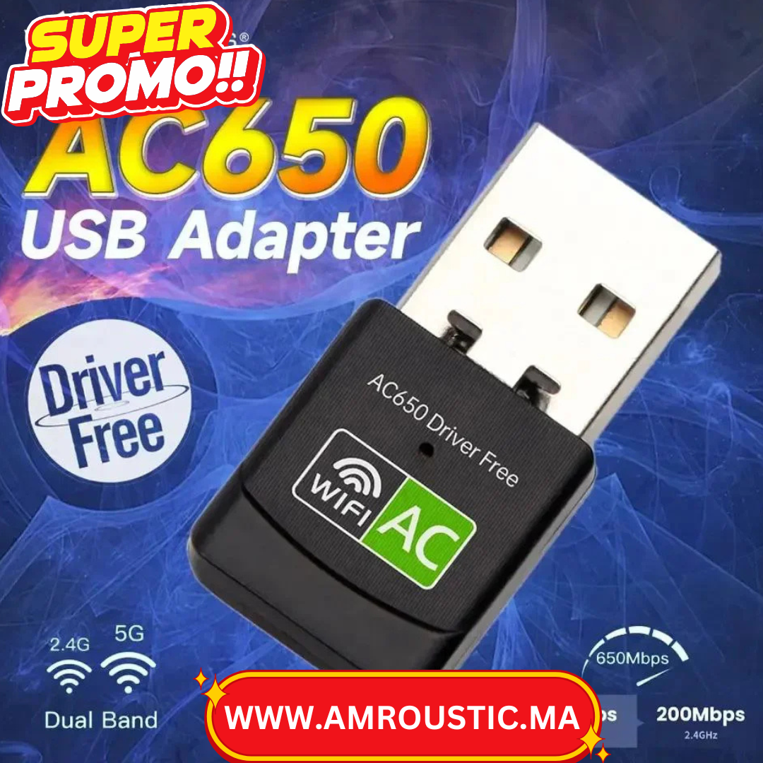 محول واي فاي 650 ميجابايت 2.4 جيجابت/5 جيجابت