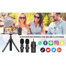 Microphone Lavalier Sans Fil 4in1