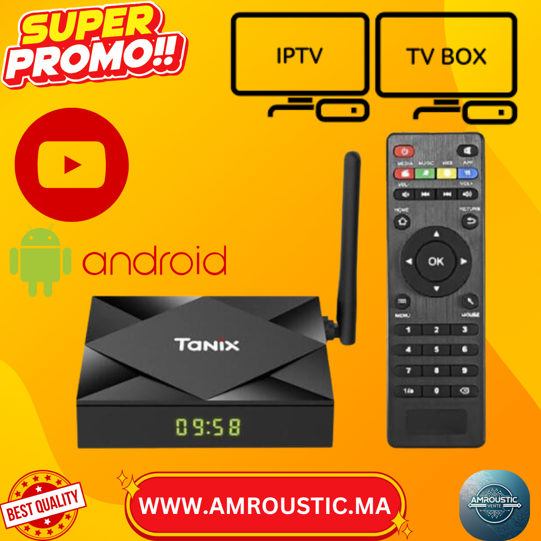TV Box Tanix TX6S Android 10 – Allwinner H616, 2Go RAM / 8Go, Wi-Fi 2.4G/5G