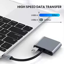 محول من 4 منافذ Type-C إلى HDMI-VGA