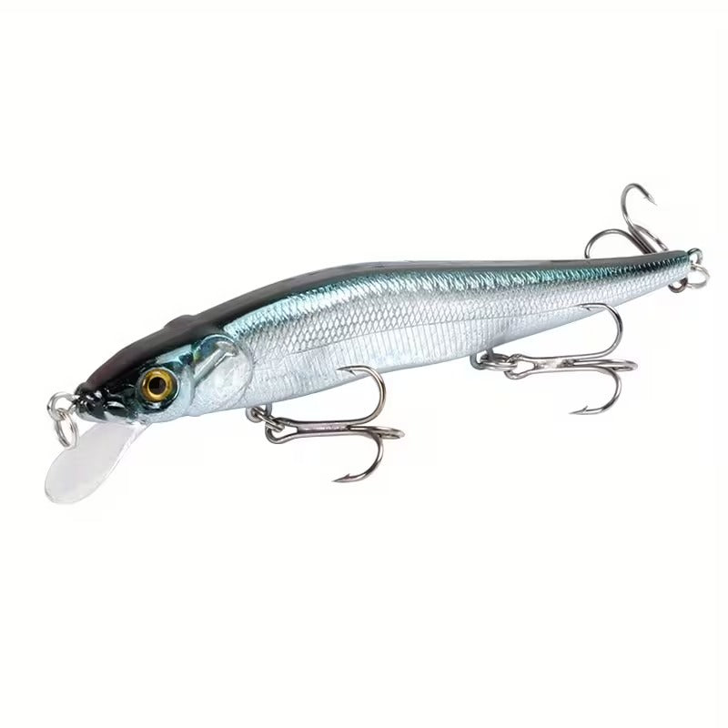 Lot de 2 Leurres Minnow Durs 115 mm 14 g – Wobblers Crankbait pour Peche au Brochet & Carnassiers