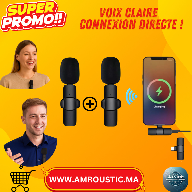 microphone lavallière Type-C 2PCS