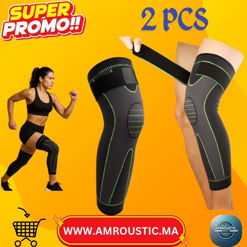 دعامة ركبة مرنة ومريحة مكونة من قطعتين