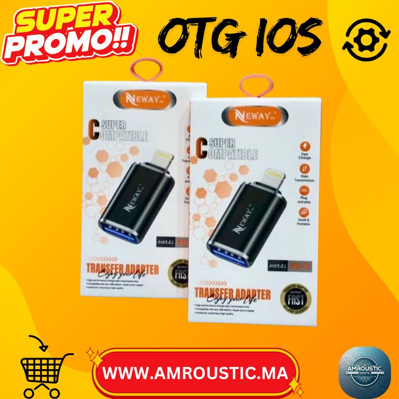 Adaptateur OTG iOS (Lightning) vers USB (USB-A) Neway NEW-03 – Transfert & Accessoires