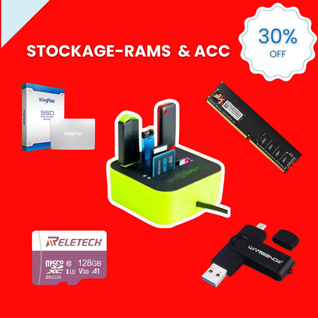 Stockage, RAM & Accessoires