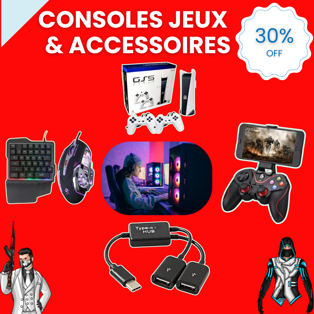 Console de jeux et accessoires