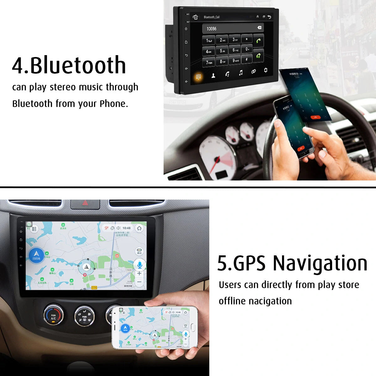 راديو سيارة أندرويد مقاس 7 بوصات مع CarPlay
