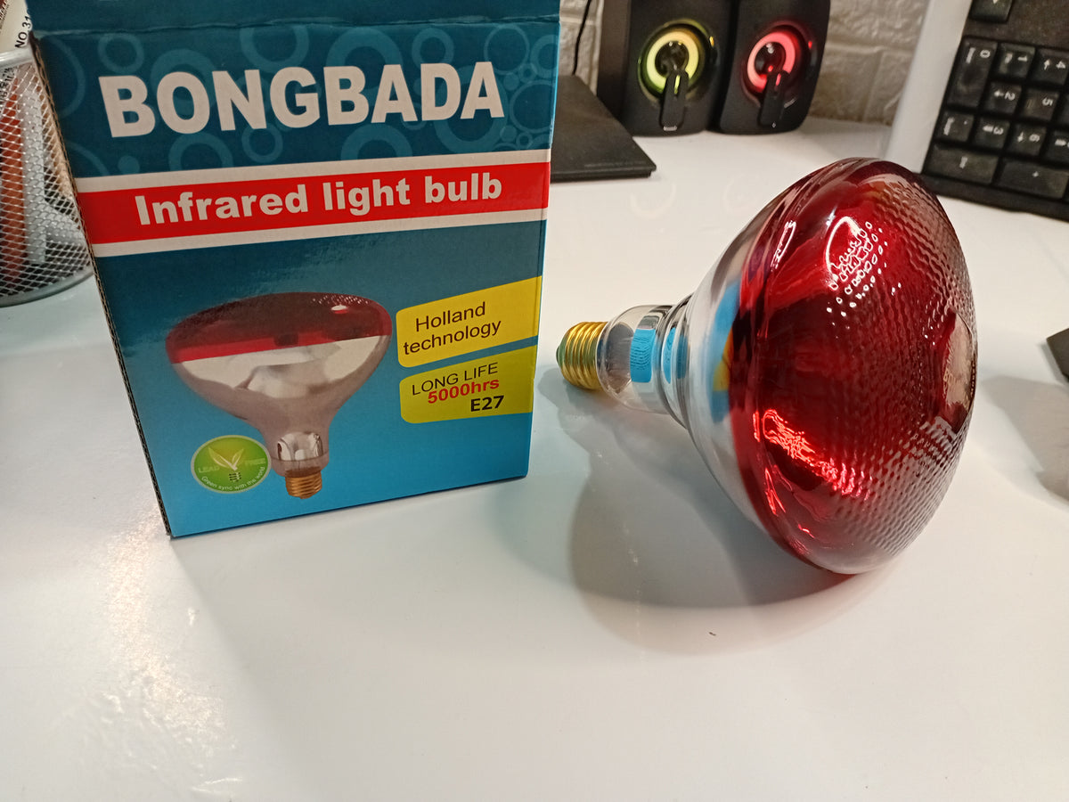 Ampoule chauffante infrarouge BONG BADA 250 W E27 pour poussins - 2 Pieces