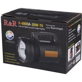 Projecteur LED Rechargeable R&R-6000A–30W–T6
