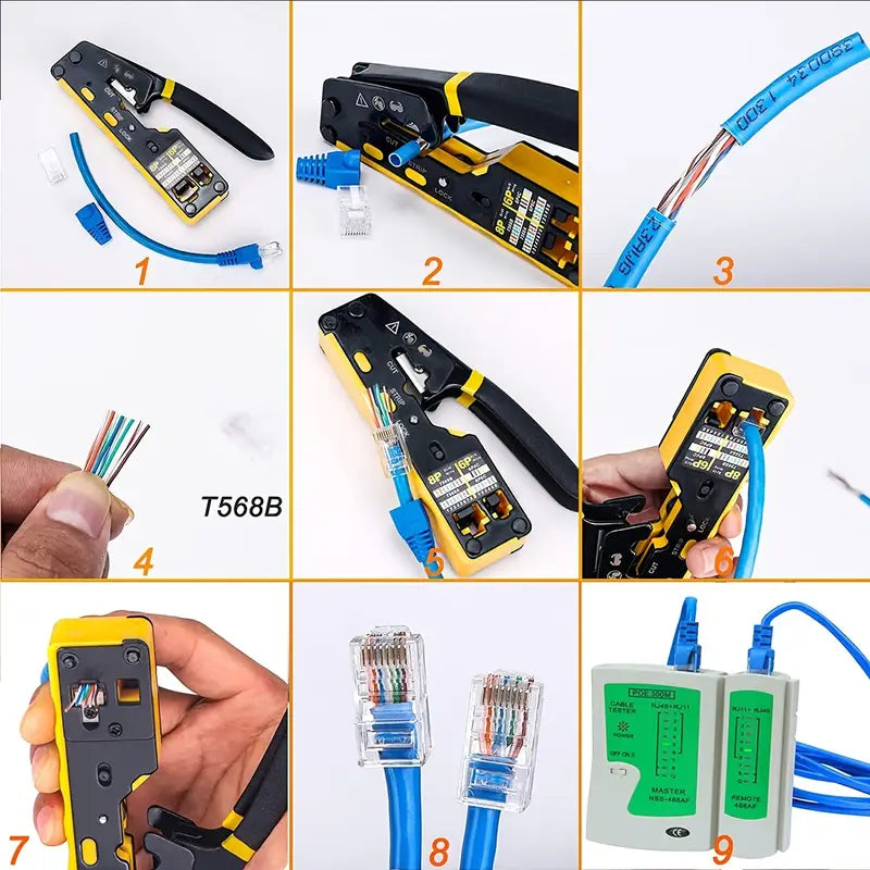 أداة ضغط معيارية لكابلات RJ45