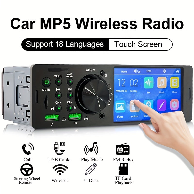 Autoradio 1DIN tactile wireless