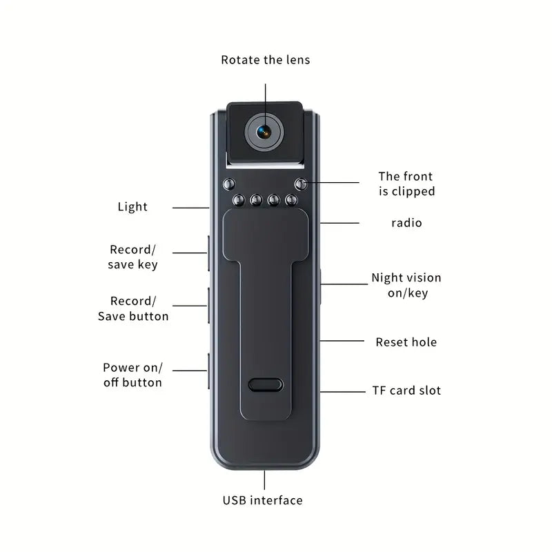 Mini Caméra Espion 1080p sport