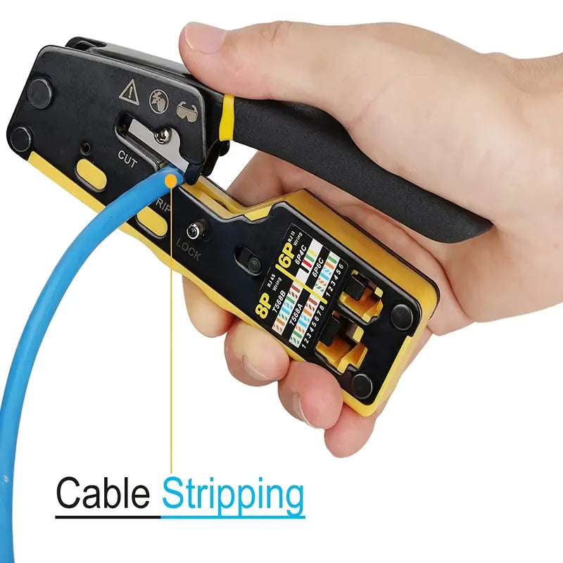 VEVOR Pince a Sertir RJ45 Outil de Sertissage Ethernet Cat5e/Cat6/Cat6a VEVOR Pince a Sertir RJ45 Outil de Sertissage Ethernet Cat5e/Cat6/Cat6a