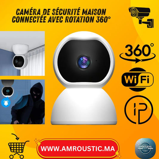 كاميرا مراقبة داخلية متحركة بتقنية PTZ IP WiFi عالية الدقة 1080p مع رؤية ليلية، وكشف الحركة، وتسجيل صوتي، وجهاز تحكم عن بعد