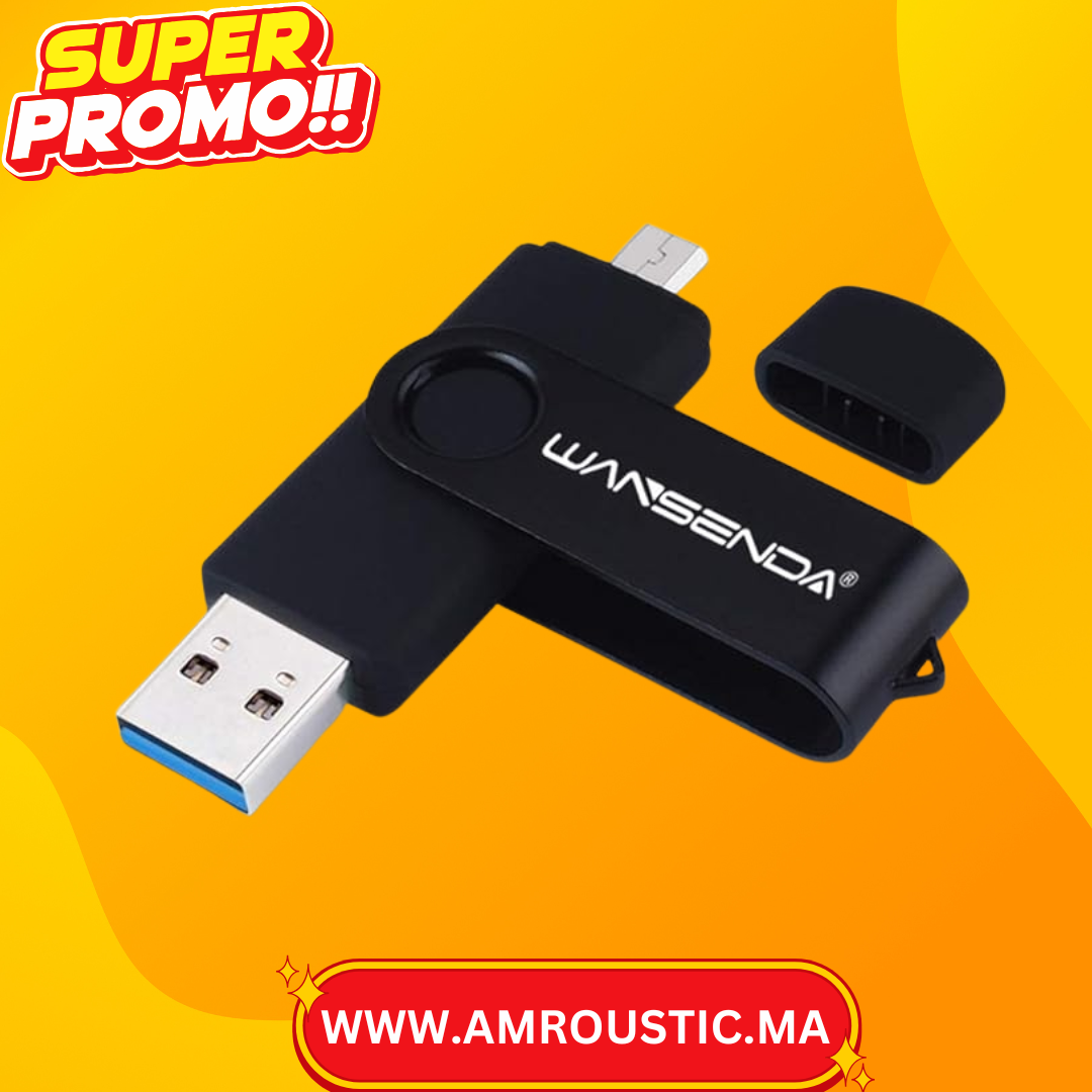 محرك أقراص فلاش USB صغير بسعة 16 جيجابايت للهواتف وأجهزة الكمبيوتر