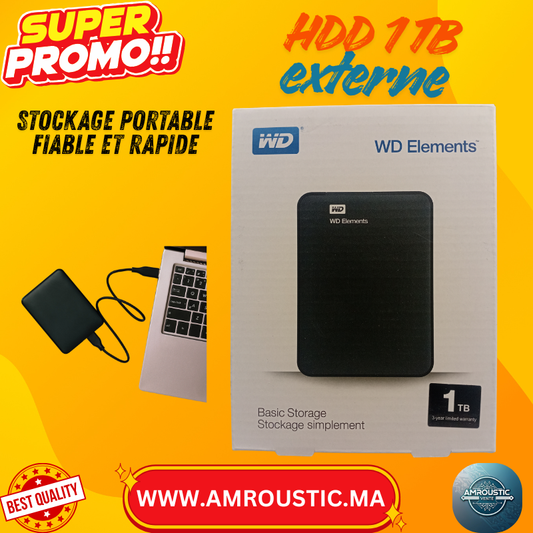 Disque Dur Externe 1 To / 500 GB