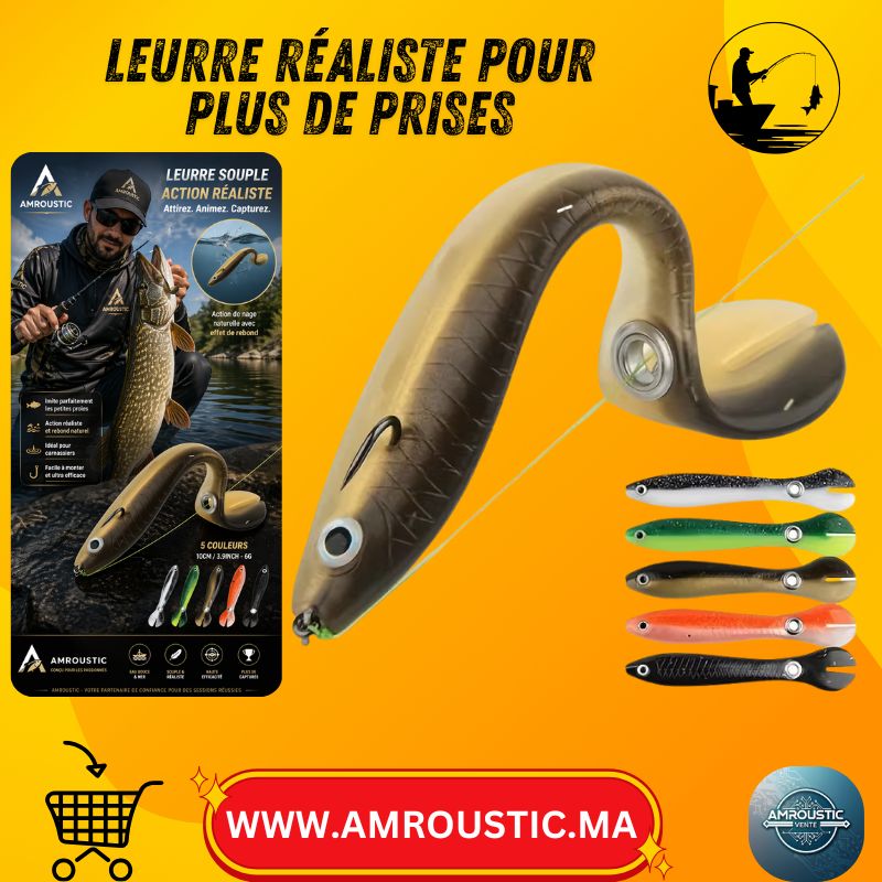 Ensemble de 5 Leurres Souples Réalistes 10 cm/6 g – Action de Nage Naturelle
