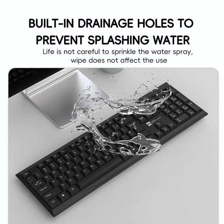 Clavier et Souris Sans Fil R8 1913 – Combo Ergonomique