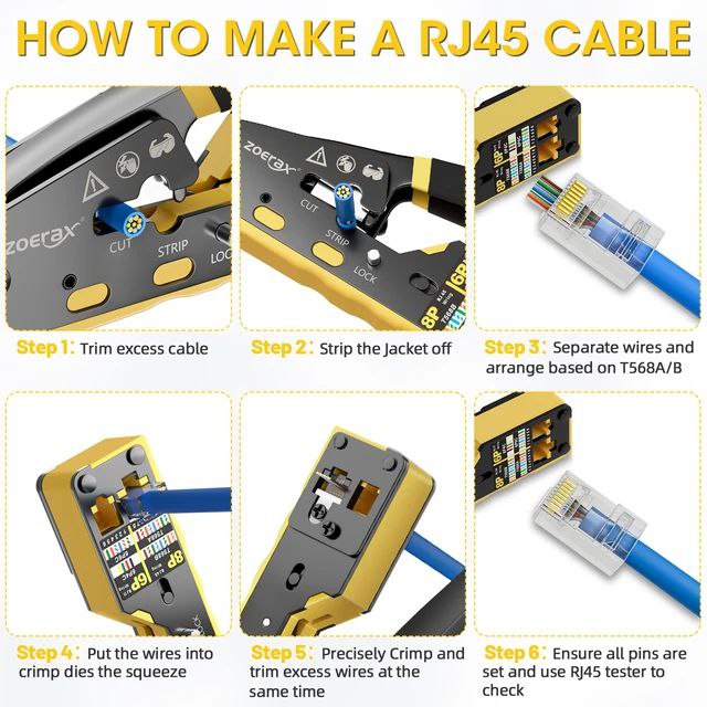 pince à assertir Rj45 cat5 cat6