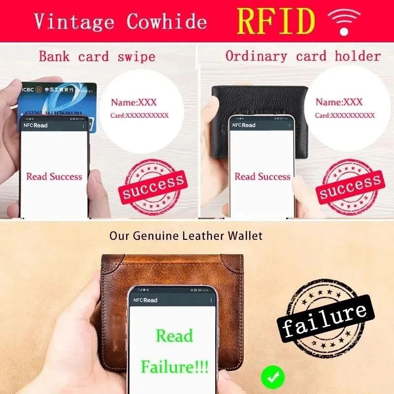 محفظة جلدية مزودة بتقنية RFID