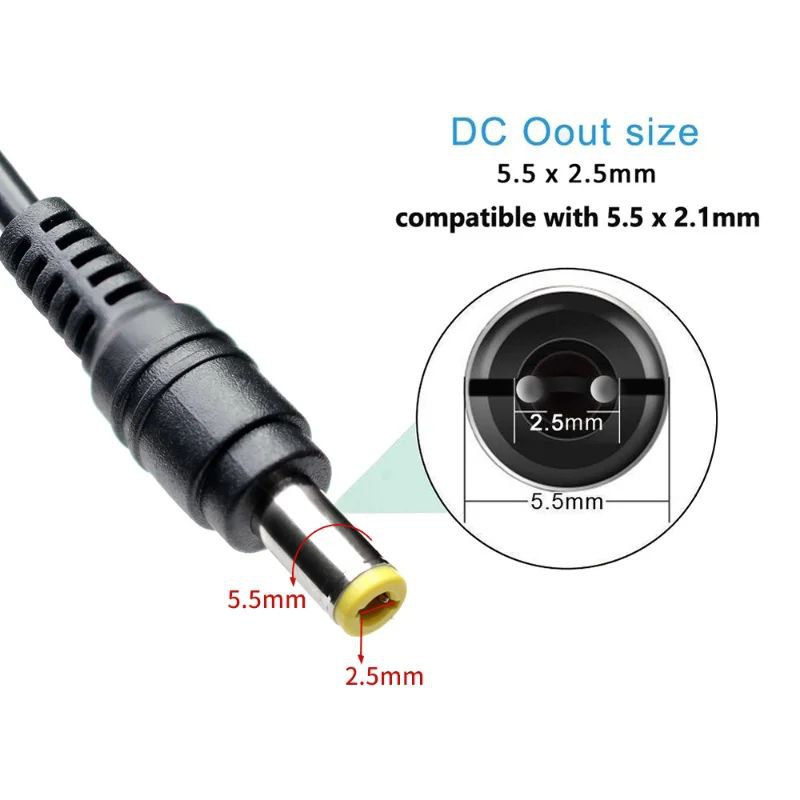 adaptateur d'alimentation alimentation 9-24V/3A réglable avec 8 pcs
