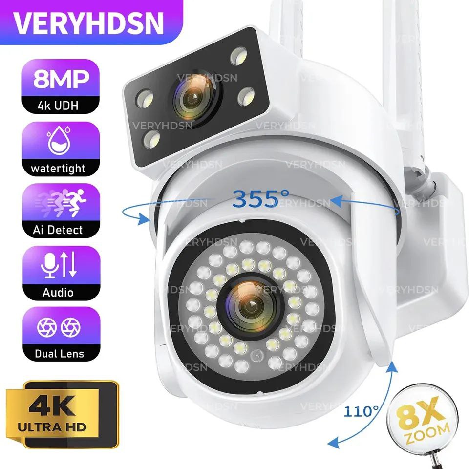 CAMÉRA IP WIFI HD 8MP/5G