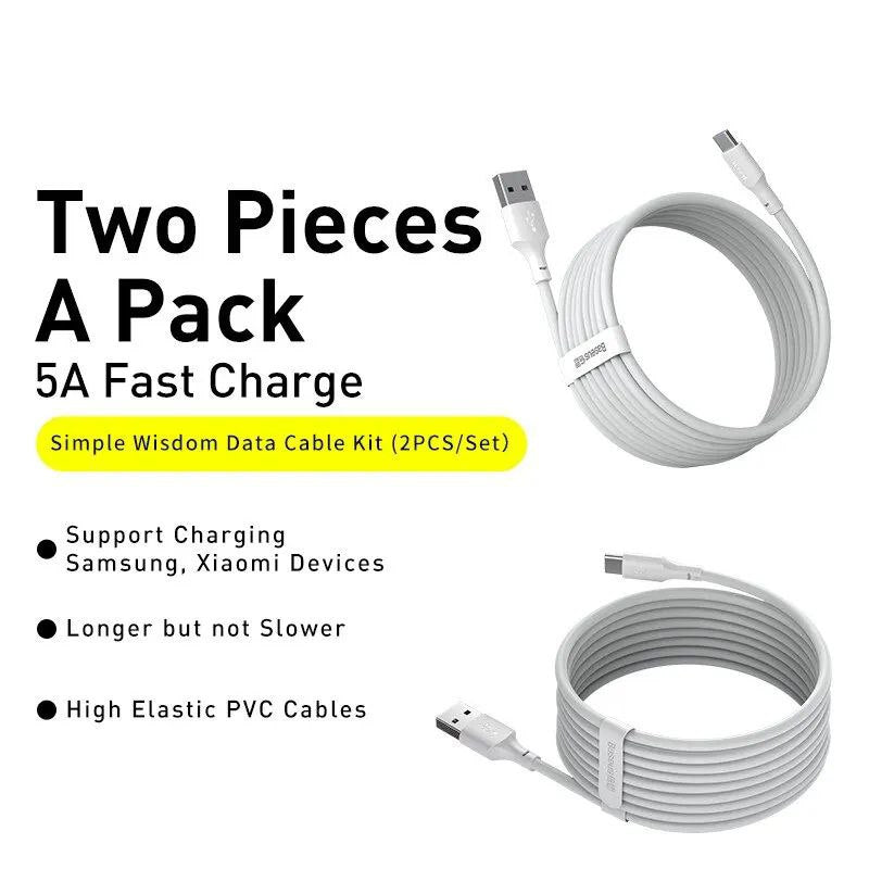 baseus cable type C fast 2pcs