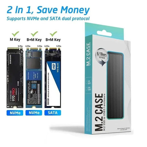Boitier M.2 sata Nvme NGFF