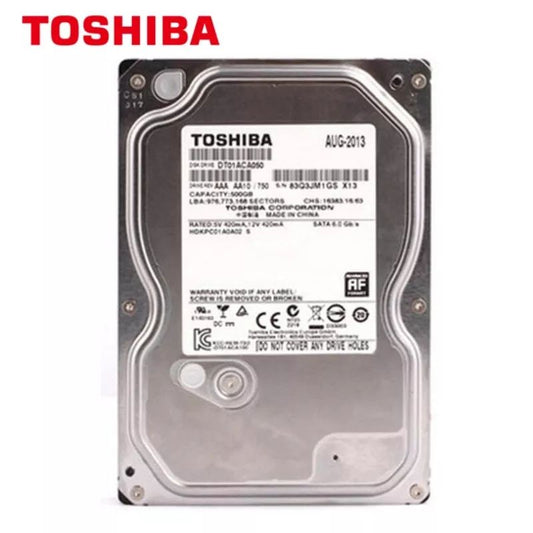 Toshiba HDD 500 GB 3.5 POUCES