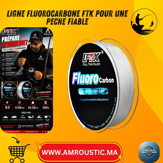 Ligne de Pêche FTK FluoroCarbon 100m – 0.50mm / 34.32LB