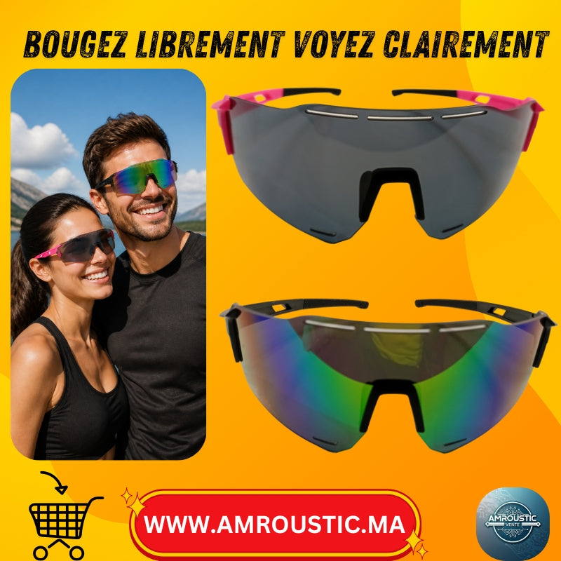 Lunettes de soleil sport enveloppantes