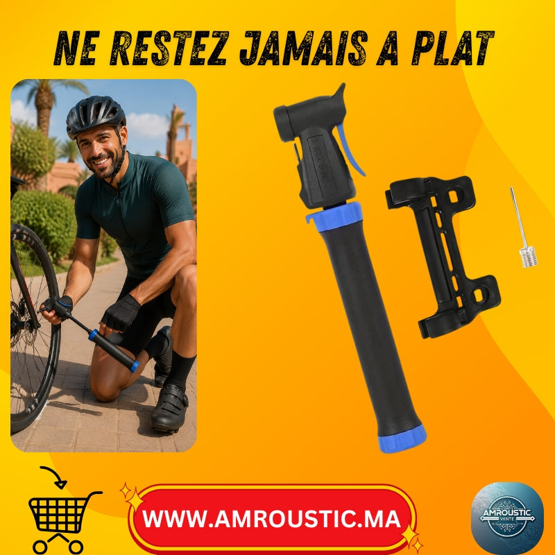 Mini Pompe a Velo Portable avec Support de Fixation et Aiguille pour Ballon