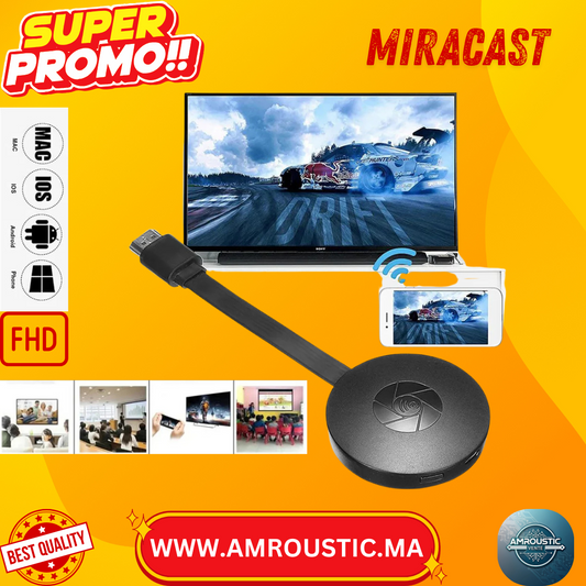 MiraScreen / AnyCast G2 1080P – Dongle HDMI Wi-Fi – Miracast & AirPlay – Android/iOS/PC/Mac