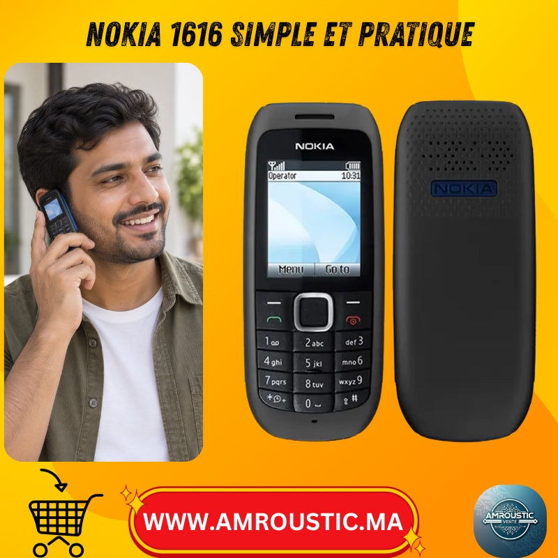 Nokia 1616 – Téléphone classique noir
