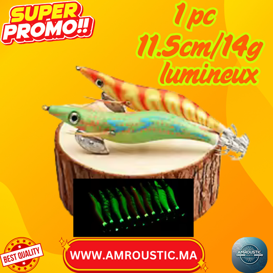 leurre de pêche appât dur Wobbler calmar Jig lumineux 1 pc
