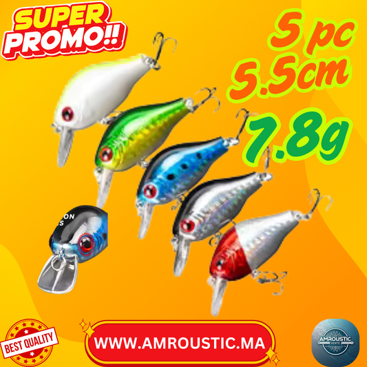 leurres de pêche 5 pcs