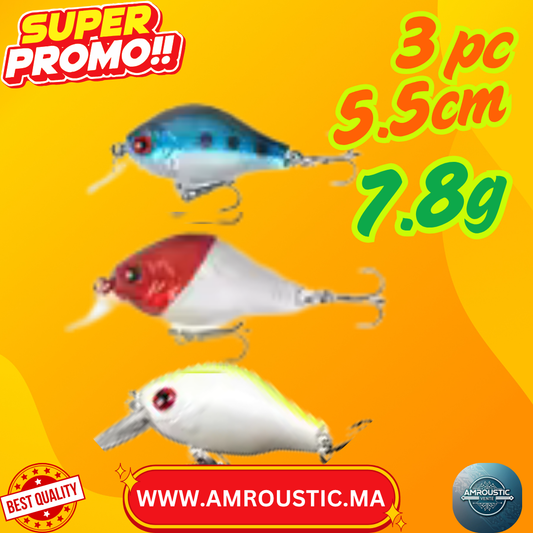 leurres de pêche 3 pcs