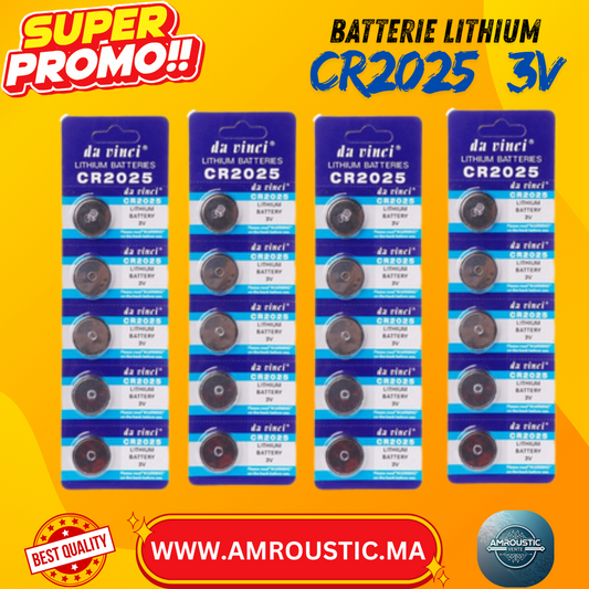 CR2025 batterie lithium 3V 5PC