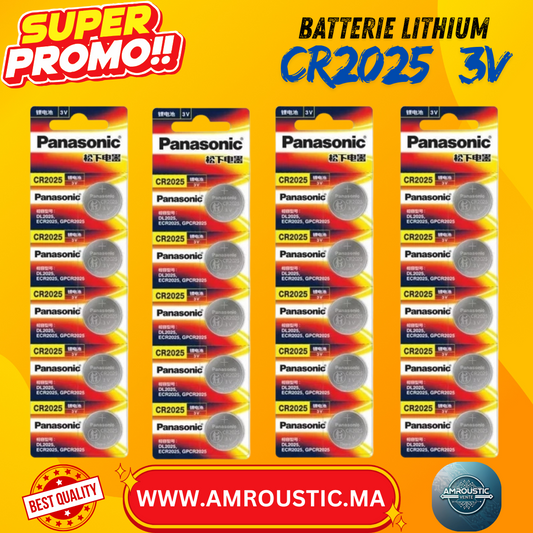 CR2025 batterie lithium PANASONIC 3V 5PC