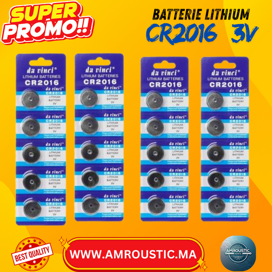 CR2016 batterie lithium 3V 5PC