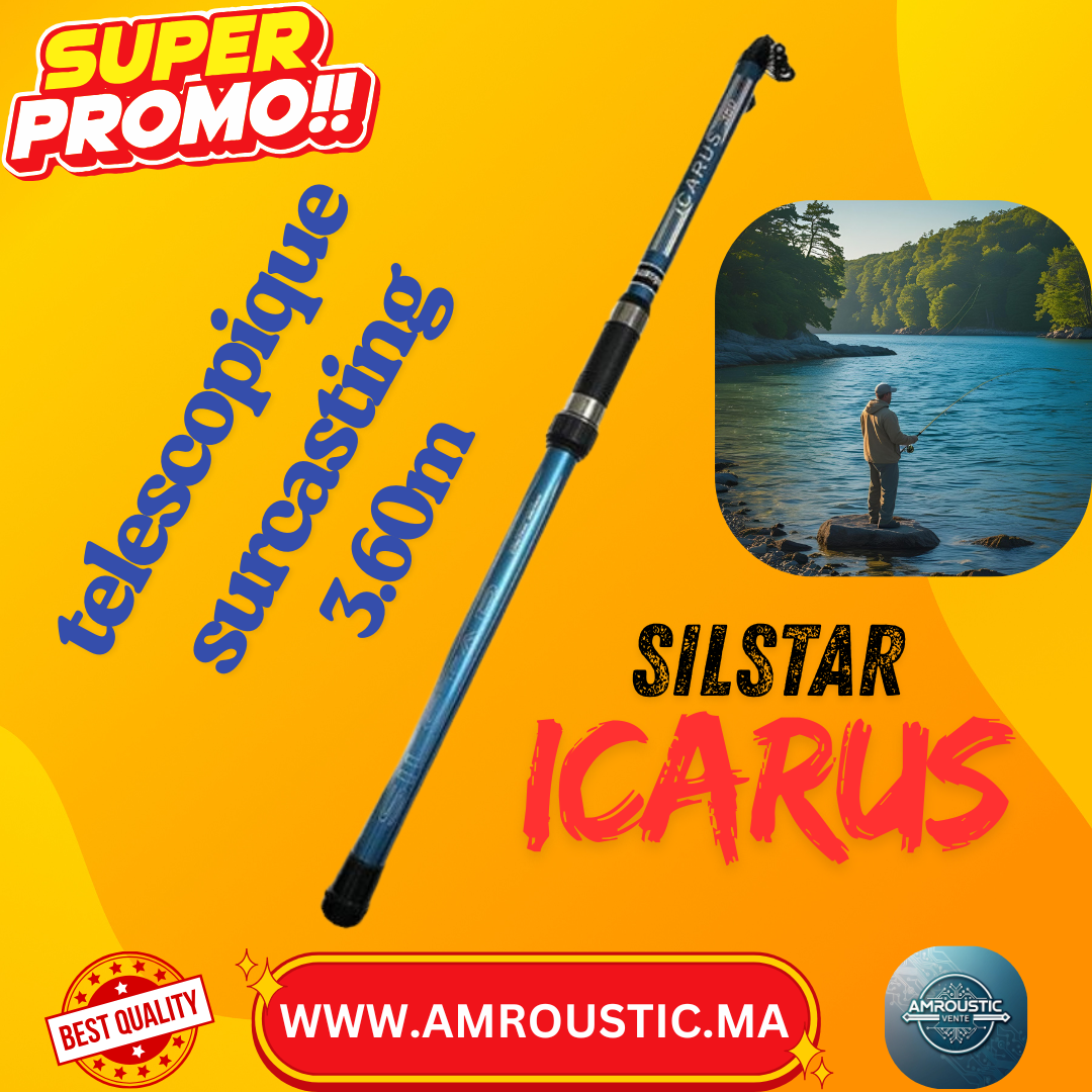 canne a pêche Silstar icarus Carbone 3.6 m