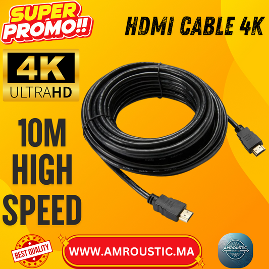 câble HDMI 4K 10m high speed