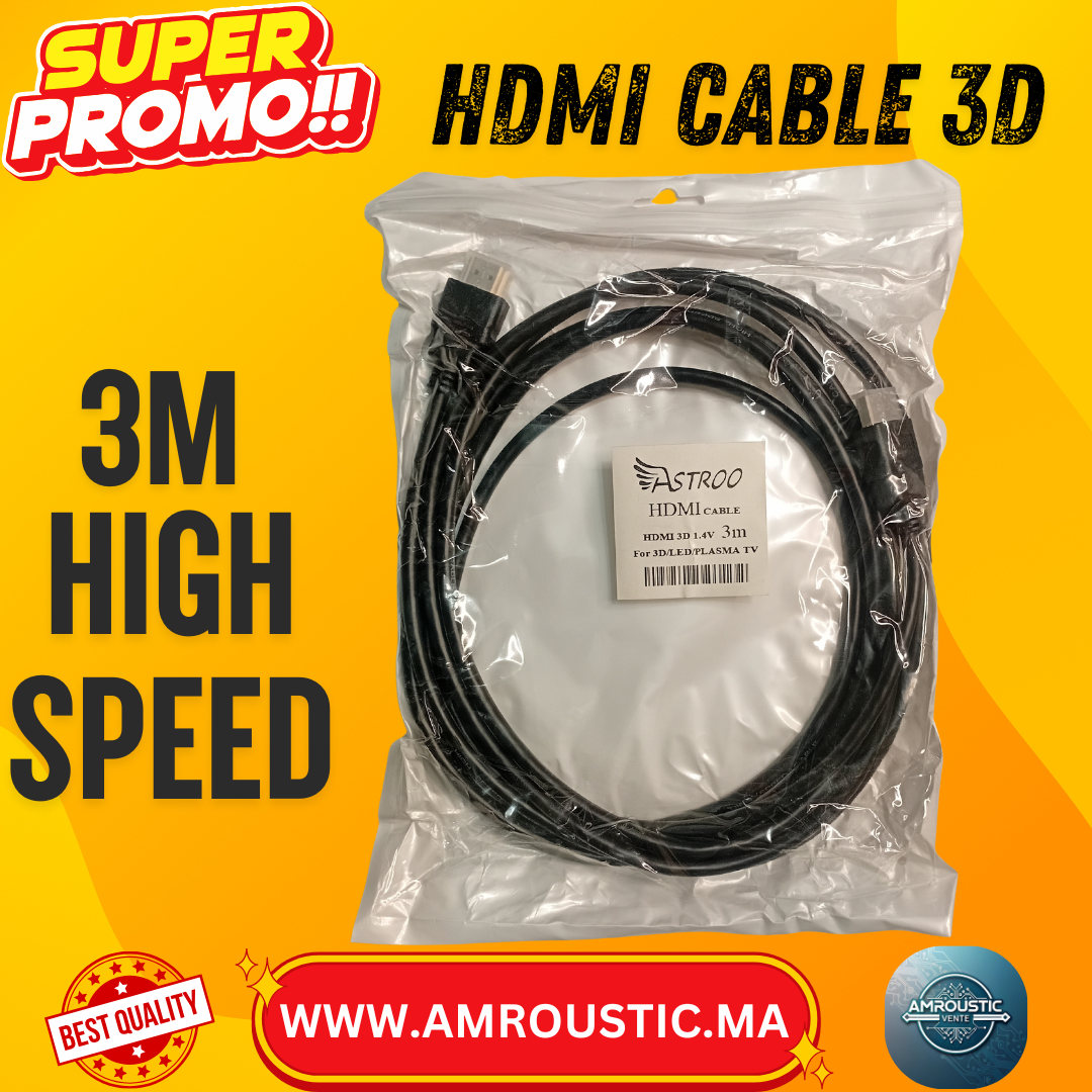 câble HDMI 3M high speed